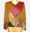 Chek-patch stone wash rib T-shirt