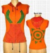 Sleeveless hooded rib jacket