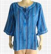 Embroidered beaded cotton top