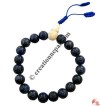 Lapis 10 mm 19 beads wristband