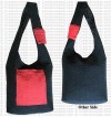 Patch-pocket cotton plain bag