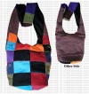 Hand emb cotton check Lama bag2