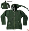 Tail hood woolen ladies jacket