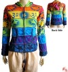 Multiple color full spray print rib jacket