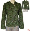 Printed choli hooded rib top