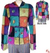 Cotton patch-work check rib jacket2