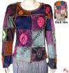 Tie-dye stonewash patch-work rib tshirt