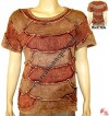 Simple patch-work design rib t-shirt