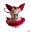 Cat design felt key-ring