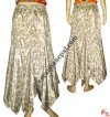 Sari silk triangular frills skirt