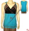Cotton front embroidery top