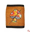 Mushroom embroidery hemp wallet