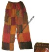 Patch-work stone wash cotton trouser