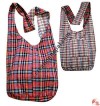 Check cotton Lama bag (reversible)