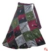 Hand embroidered patch-work long skirt