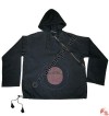 Plain shyama round-pocket hooded jacket