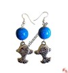 Amber beads ear ring3