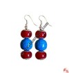 Amber beads ear ring4