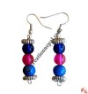 Three beads ear ring