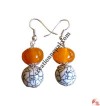 Amber beads ear ring13
