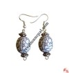 Amber beads ear ring14