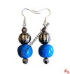 Amber beads ear ring15
