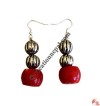 Amber beads ear ring20