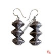 Silver coated plastic beads ear ring 7