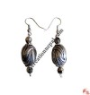 Silver coated plastic beads ear ring 11