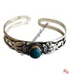 Single stone white-metal bangle2