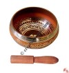 Painted singing bowl (orange)