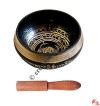 Painted singing bowl (Black)
