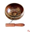 Painted small size singing bowl (Orange)