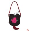 Flower felt heart bag