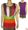 Multiple color joined rib vest top