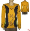 Printed rib full sleeves t-shirt
