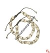 Skull design bone bracelet