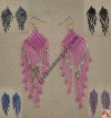 Square design frills pote ear ring