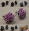 Flower design pote ear stud