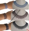 Net design necklace-bracelet set 1