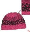 Net design 3-color crochet cap