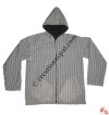 White khaddar stripes jacket