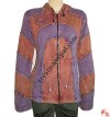 Hand emb patch-work rib hooded jacket
