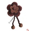 Three-step with balls felt brooch