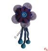 Three balls hanging flower felt brooch