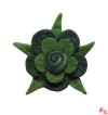 2-step 5-leaf flower felt brooch