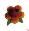 Frog cartoon design felt brooch1