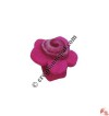 Single flower-spiral felt finger ring