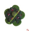 2-flower with beads felt tic-tic hair clip