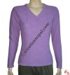 Ladies V-neck check sweater